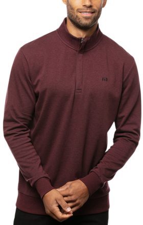 TravisMathew Cloud Quarter Zip 2.0 Men's Golf Pullover - Red, Size: XXXL