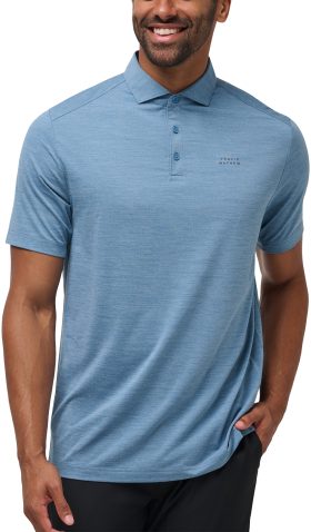 TravisMathew Heater Pro Men's Golf Polo - Blue, Size: Small