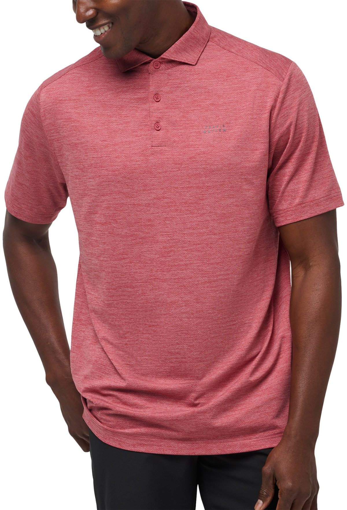 TravisMathew Heater Pro Men's Golf Polo - Red, Size: Small