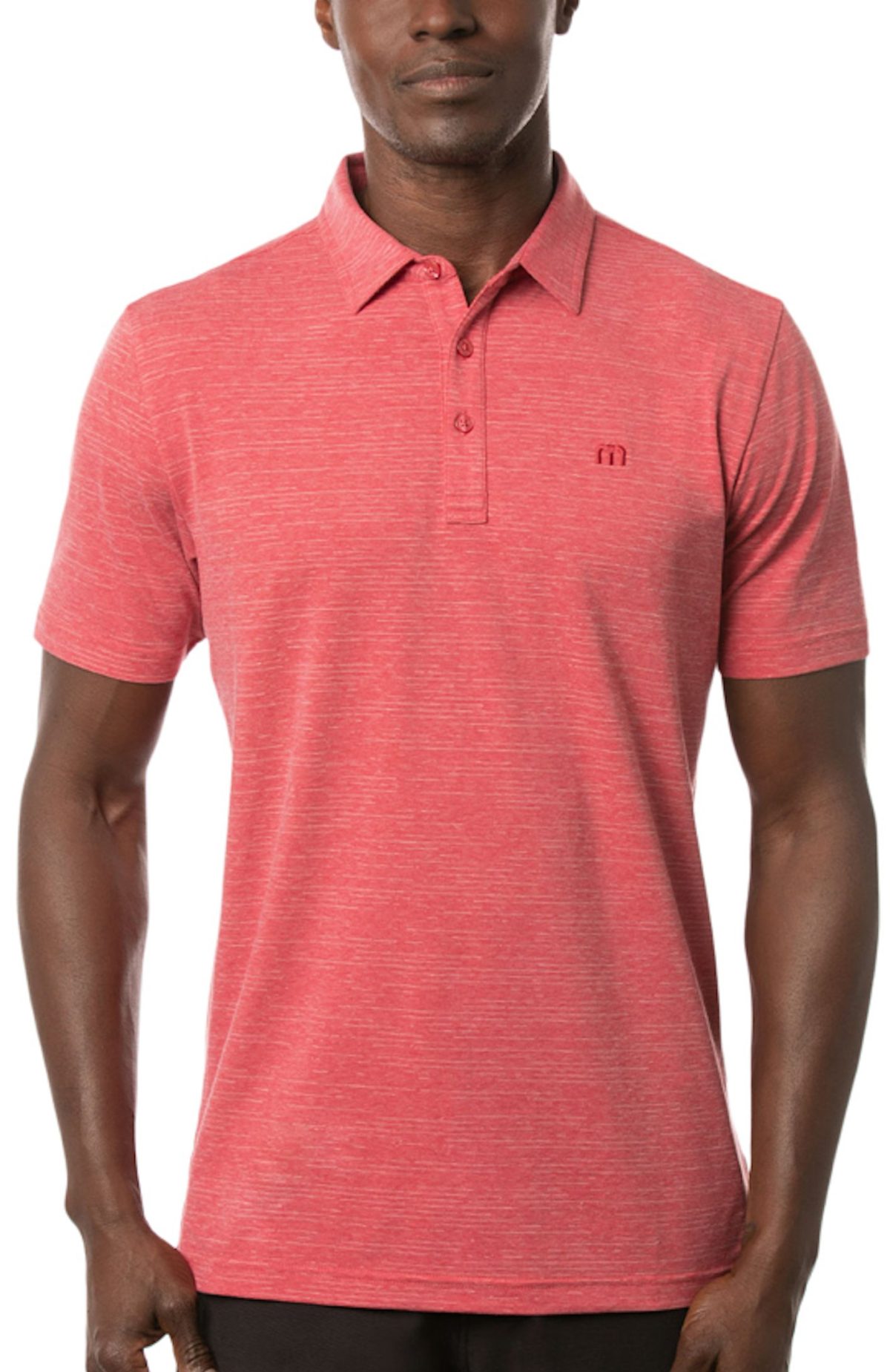 TravisMathew The Heater Men's Golf Polo Shirt - Red, Size: Medium