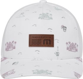 TravisMathew Tiki Mapes Snapback Men's Golf Hat - White, Size: One Size