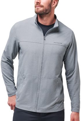 TravisMathew Valley View Full Zip Men's Golf Jacket - Grey, Size: Small