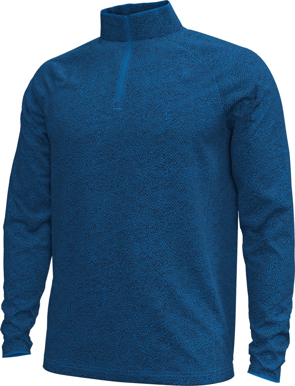 Under Armour UA T2 Green Shellrix Print Quarter Zip Men's Golf Pullover - Blue, Size: Small