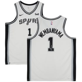 Victor Wembanyama San Antonio Spurs Autographed White Nike Association Edition Swingman Jersey