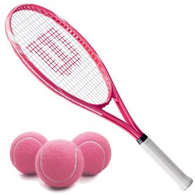 Wilson Tempest Pro Lite Tennis Racquet Bundled with 3 Pink Tennis Balls