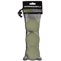 Winnwell In The Dark Street Hockey Balls - 65mm - 3 Pack in Glow