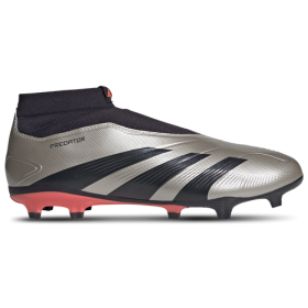 adidas Mens adidas Predator League Laceless FG - Mens Soccer Shoes Platin Metallic/Aurora Black/Turbo Size 9.5