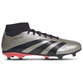 adidas Mens adidas Predator League Sock FG - Mens Soccer Shoes Platin Metallic/Aurora Black/Turbo Size 8.0