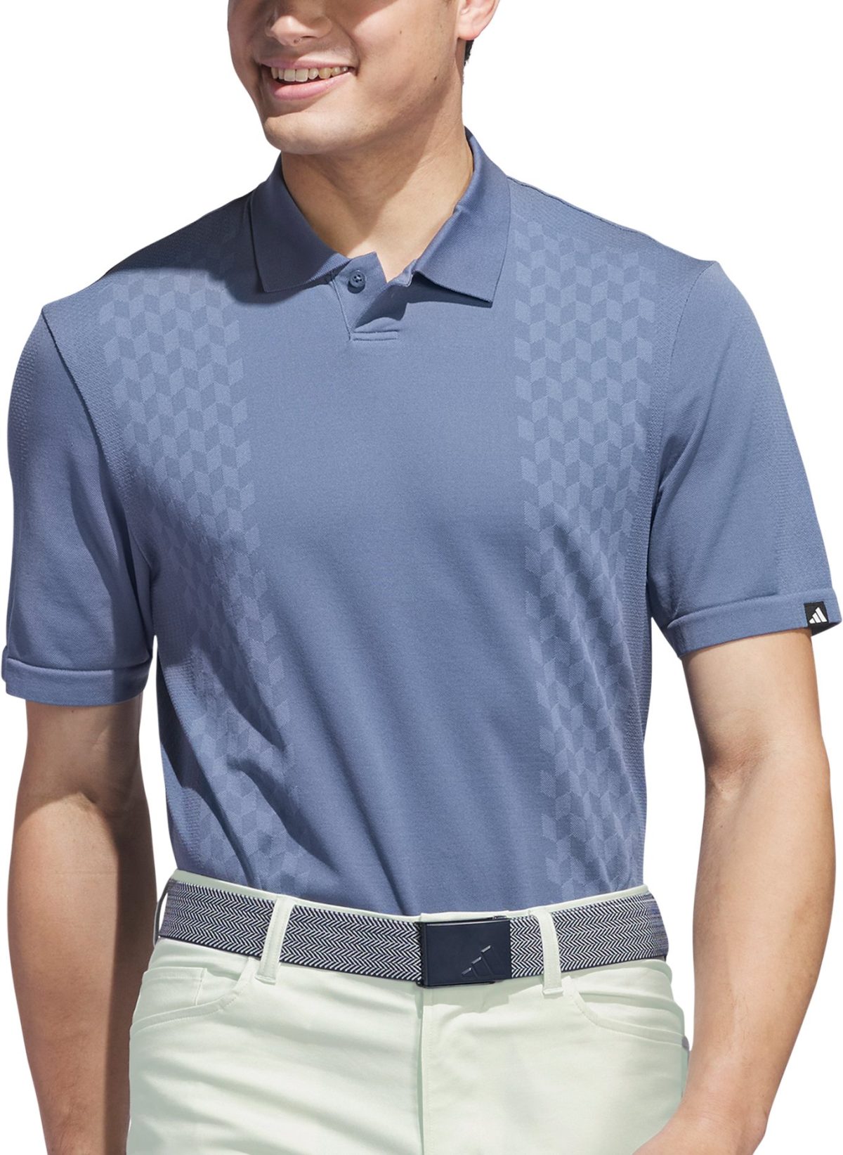 adidas Ultimate365 Tour Primeknit Men's Golf Polo Shirt - Blue, Size: Small