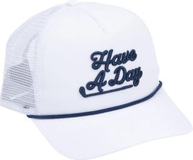 breezy Have A Day Rope Men's Golf Hat - White