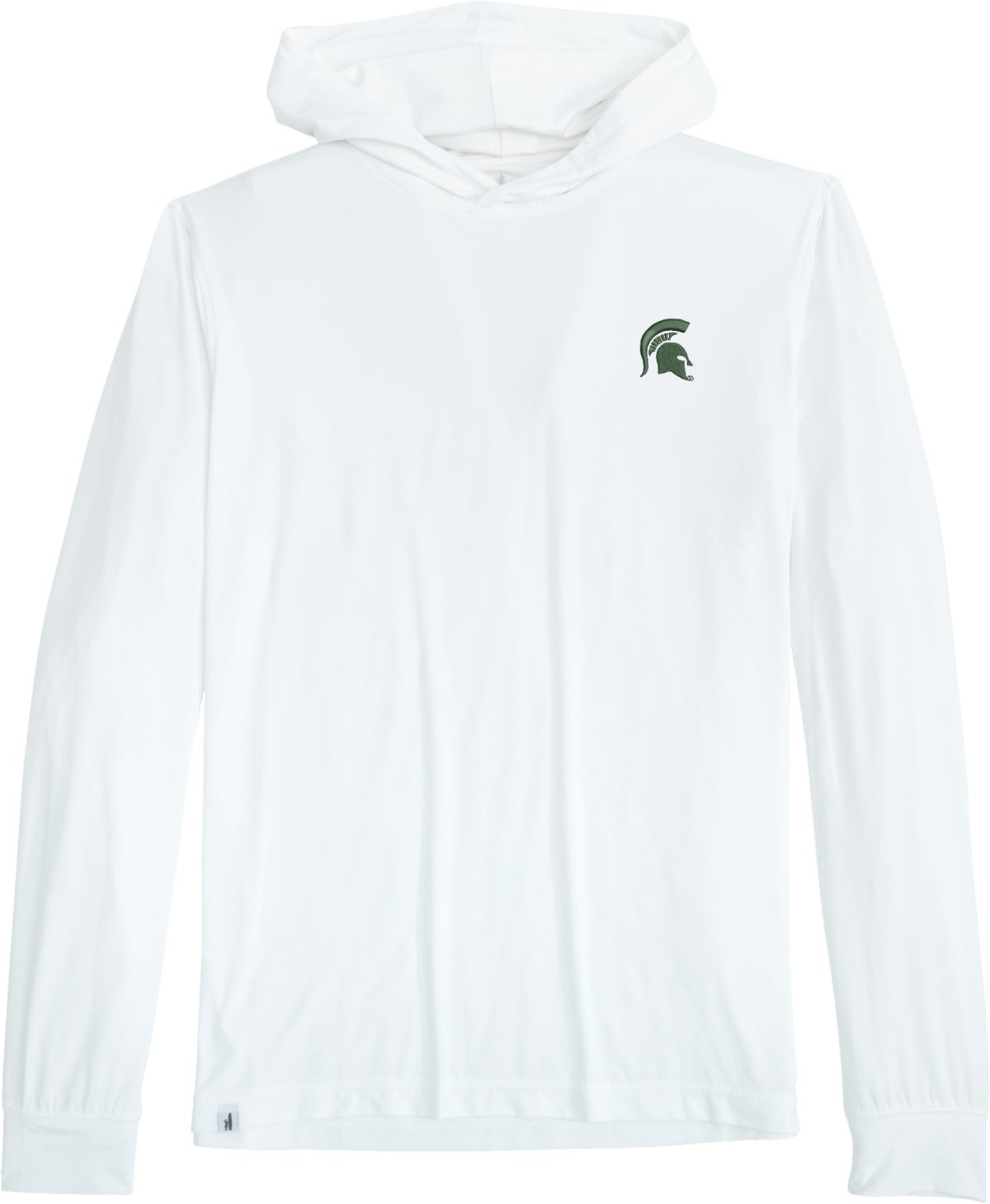 johnnie-O Michigan State Spartans Talon Performance T-Shirt Men's Golf Hoodie - White, Size: Small