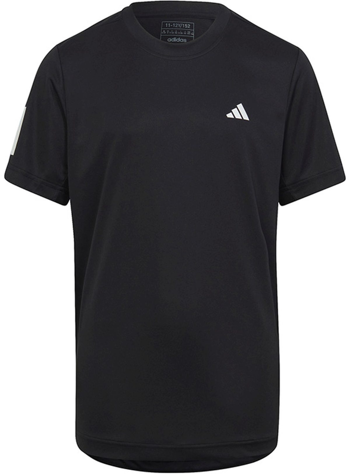 Adidas Boys Club 3-Stripe Tennis Tee (Black)