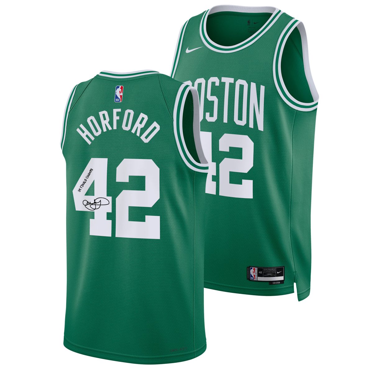 Al Horford Boston Celtics Autographed 2024 NBA Finals Champions Nike Kelly Green Icon Jersey with"24 Finals Champs" Inscription