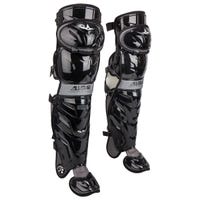 All-Star All Star LG40SPRO System 7 Intermediate Baseball Catcher's Leg Guards in Black/Graphite