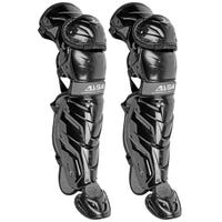 All-Star All Star System 7 Axis Intermediate Baseball Catcher's Leg Guards in Black