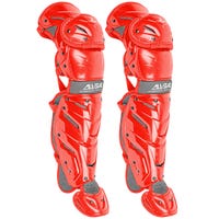 All-Star All Star System 7 Axis Intermediate Baseball Catcher's Leg Guards in Red