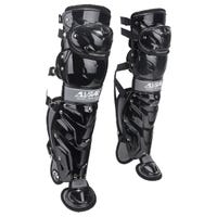 All-Star All Star System 7 Axis Youth Baseball Catcher's Leg Guards in Black