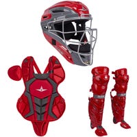 All-Star System 7 Axis Pro Intermediate Catcher's Kit - 2020 Model in Gray/Red