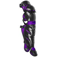 All-Star System7 Axis Adult Leg Guards in Black/Purple