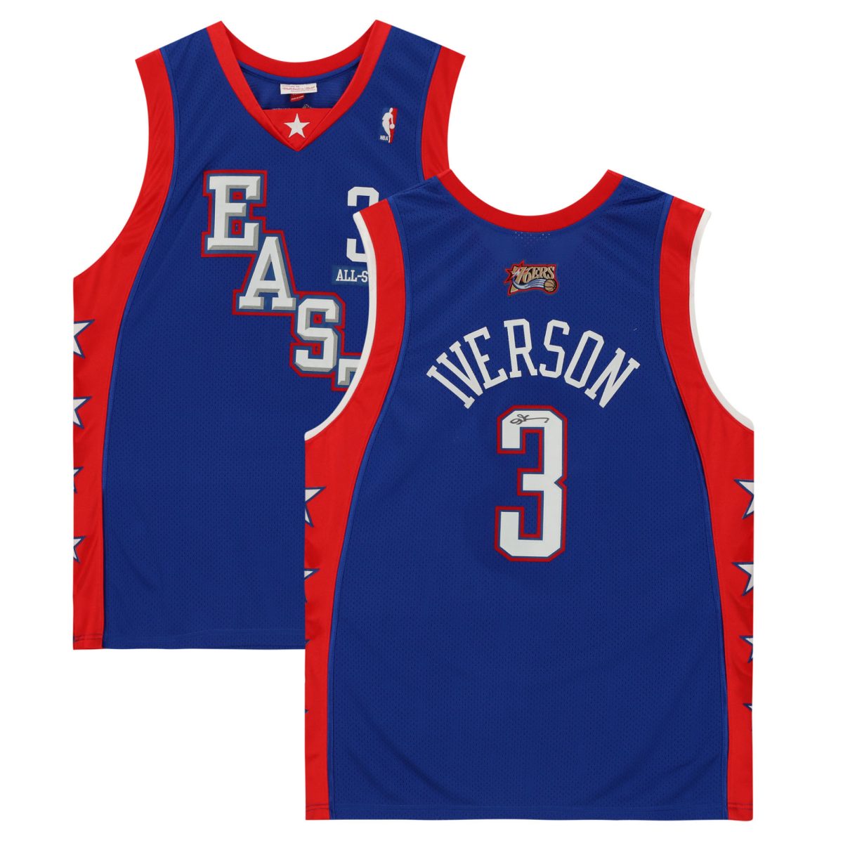 Allen Iverson Philadelphia 76ers Autographed Blue 2004 Mitchell & Ness NBA All-Star Authentic Jersey