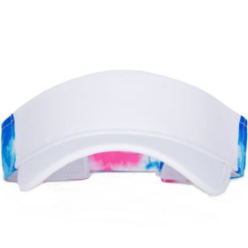 Ame & Lulu Big Love Tennis Visor (Blue/Pink Tie-Dye)