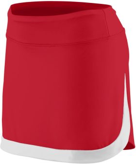 Augusta Women's Color Block Tennis Skort (Red/White)