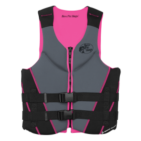 Bass Pro Shops Segmented Neoprene Life Jacket - Pink/Grey/Black - L/XL