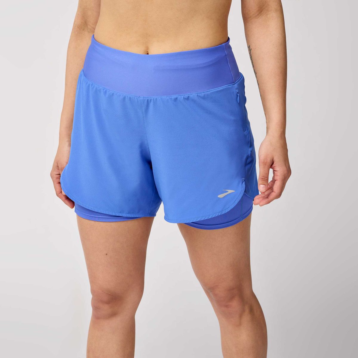 Brooks Chaser 5" 2-in-1 Short 2.0 Women's Running Apparel Bluebell