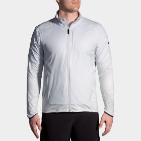 Brooks Fusion Hybrid Jacket Men's Running Apparel Stone