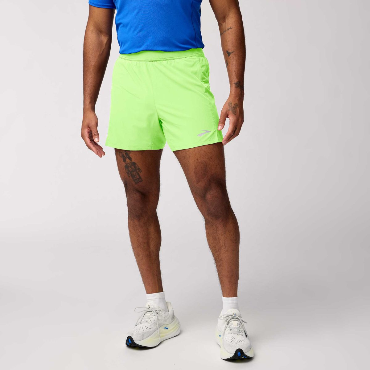 Brooks Journey 5" Short Men's Running Apparel Neo Limeade