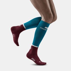 CEP Run Compression Tall Socks 4.0 Women's Compression Gear Petrol/Dark Red