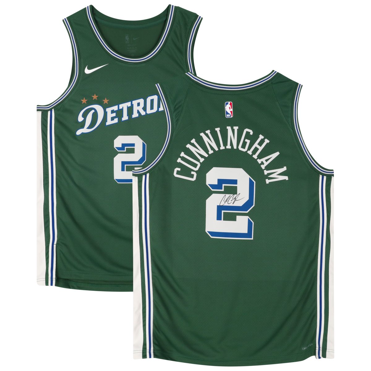 Cade Cunningham Detroit Pistons Autographed Green Nike 2022-2023 City Edition Swingman Jersey