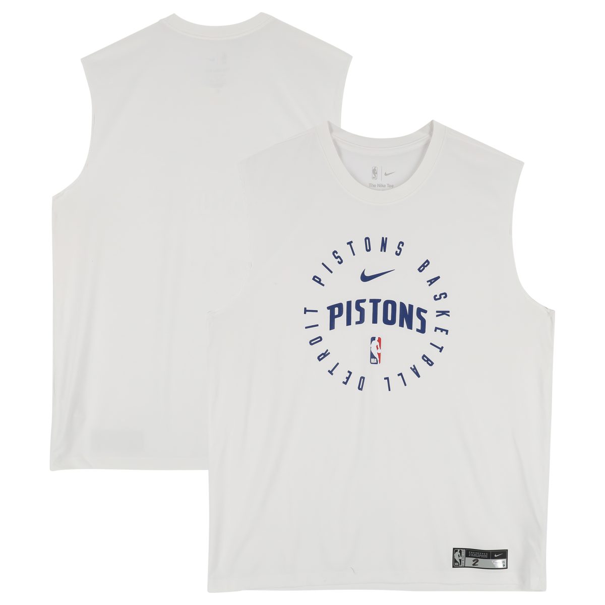 Cade Cunningham Detroit Pistons Player-Worn White Sleeveless Shirt from the 2023-24 NBA Season