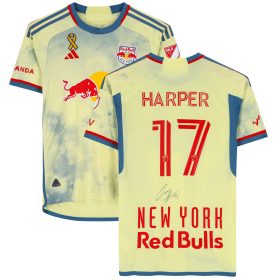 Cameron Harper New York Red Bulls Autographed Fanatics Authentic Match-Used #17 Yellow Jersey from the 2023 MLS Season