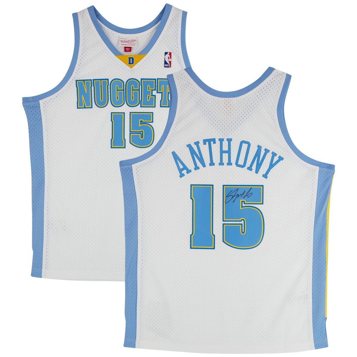 Carmelo Anthony Denver Nuggets Autographed Mitchell & Ness White 2006-07 Swingman Jersey