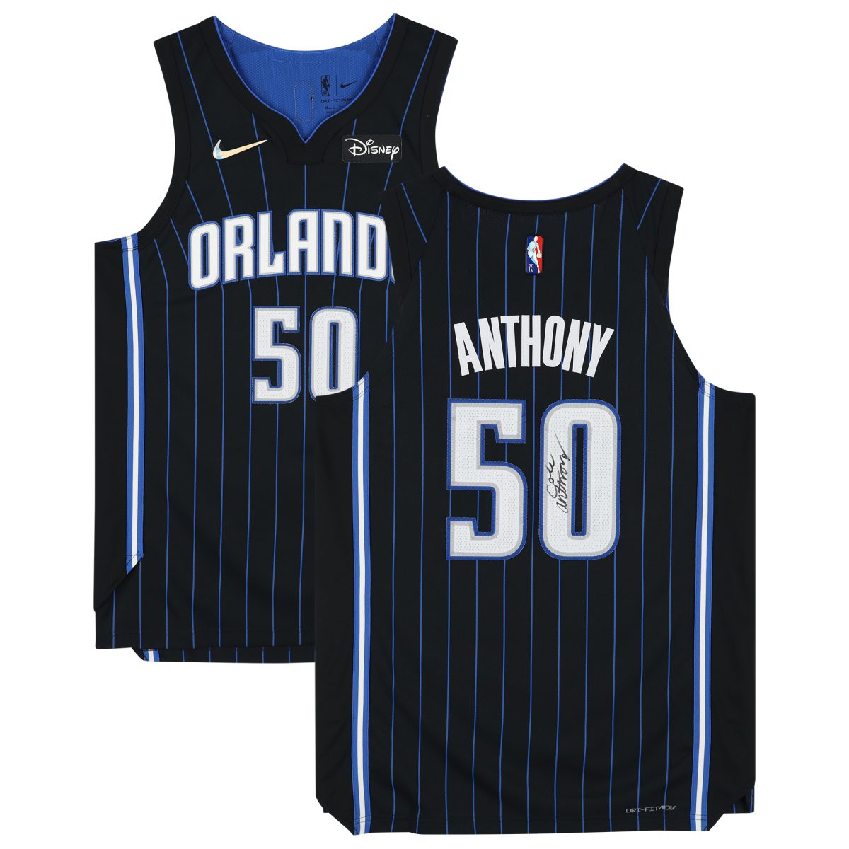 Cole Anthony Black Orlando Magic Autographed Nike 2020-21 Icon Authentic Jersey