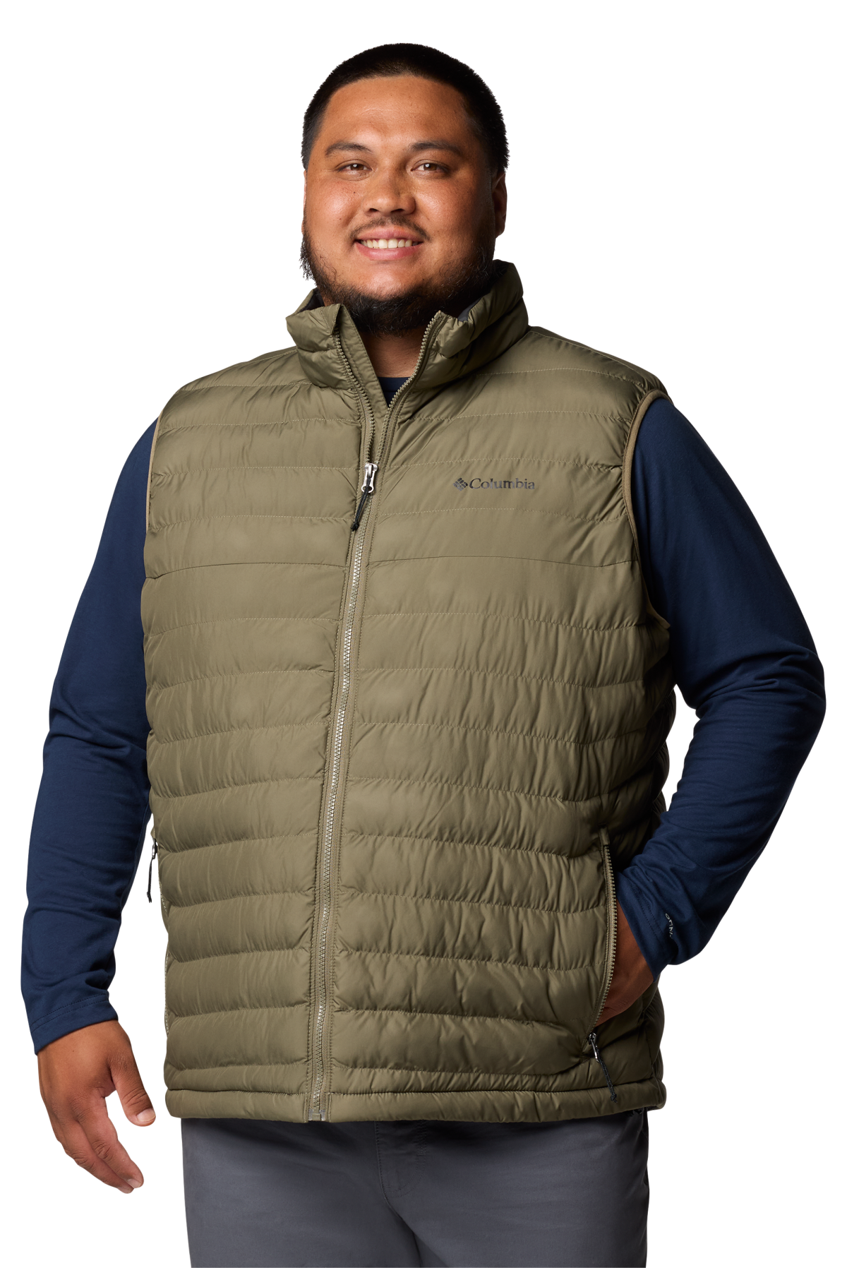 Columbia Powder Lite II Vest for Men - Stone Green - S