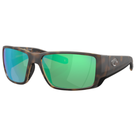 Costa Del Mar Blackfin Pro 580G Glass Polarized Sunglasses - Matte Tortoise/Green Mirror - Large