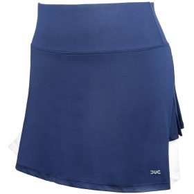 DUC Flirt-2 Women's Double-Pleat Tennis Skort (Navy/White)