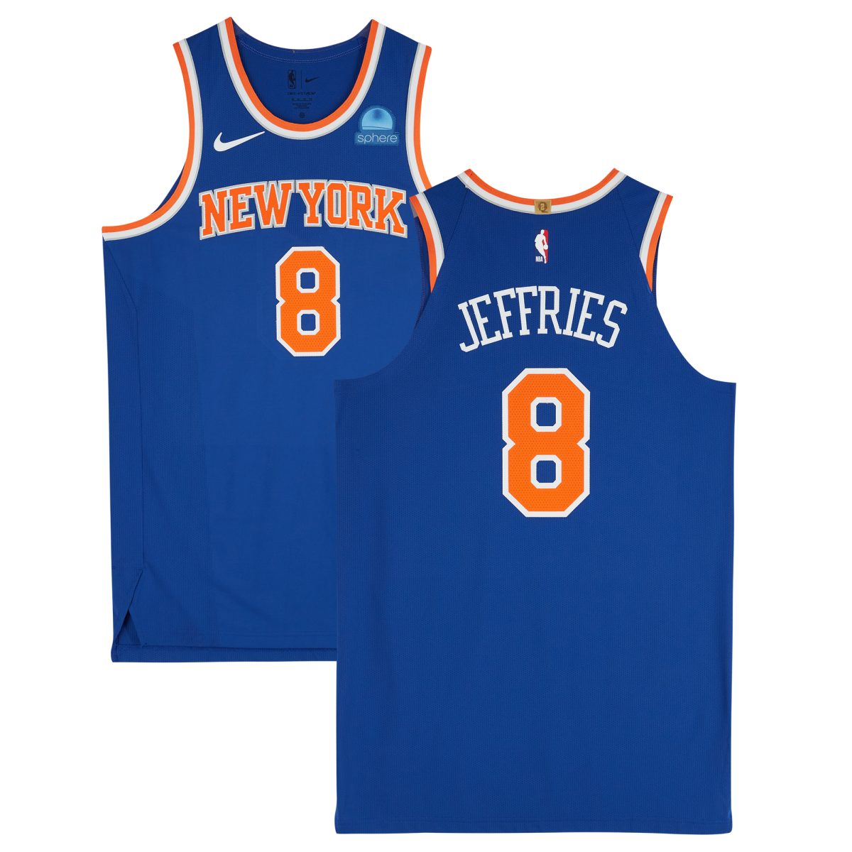 DaQuan Jeffries New York Knicks Game-Used #8 Blue Jersey vs. New Orleans Pelicans on October 28, 2023