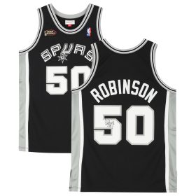 David Robinson San Antonio Spurs Autographed Black Mitchell & Ness 1988-89 Authentic Jersey