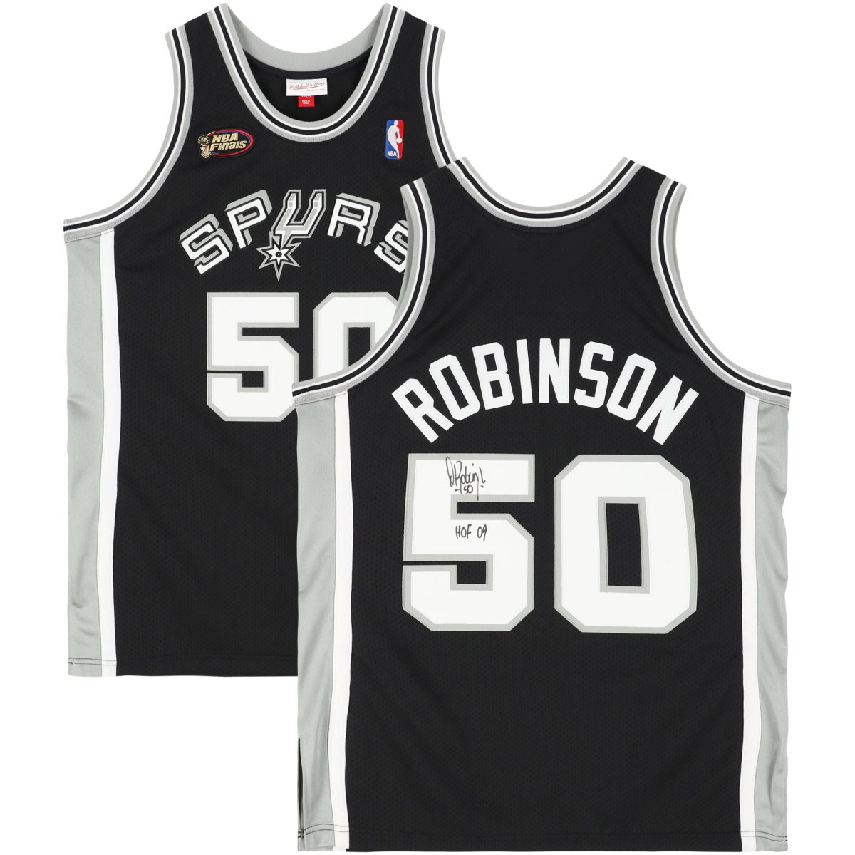 David Robinson San Antonio Spurs Autographed Black Mitchell & Ness 1998-99 Authentic Jersey with "HOF 09" Inscription