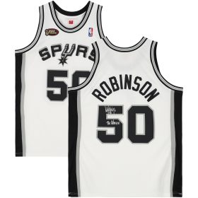 David Robinson San Antonio Spurs Autographed White Mitchell & Ness 1998-99 Authentic Jersey with "The Admiral" Inscription