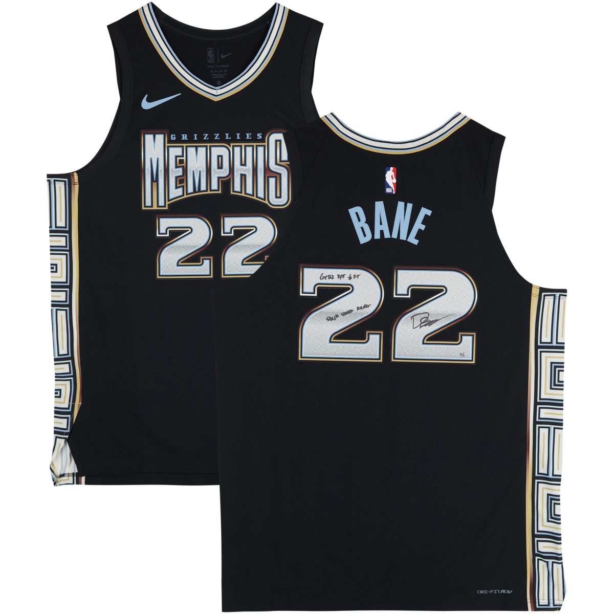 Desmond Bane Memphis Grizzlies Autographed Nike Black 2022-23 Icon Authentic Jersey with Multiple Inscriptions - Limited Edition of 5