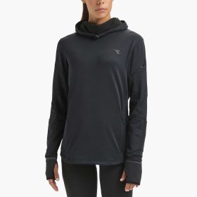 Diadora Warm Up Top Winter Protection Women's Running Apparel Black