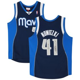 Dirk Nowitzki Dallas Mavericks Autographed Mitchell & Ness Navy 2010-11 Swingman Jersey with "HOF 23" Inscription