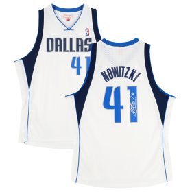 Dirk Nowitzki Dallas Mavericks Autographed Mitchell & Ness White 2010-11 Swingman Jersey