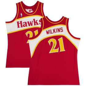 Dominique Wilkins Atlanta Hawks Autographed Mitchell & Ness 1987-88 Red Authentic Jersey