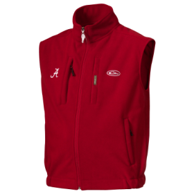 Drake Waterfowl Collegiate Windproof Layering Vest for Men - University of Alabama/Crimson - XL