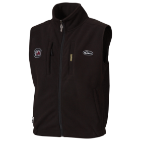 Drake Waterfowl Collegiate Windproof Layering Vest for Men - University of South Carolina/Black - M